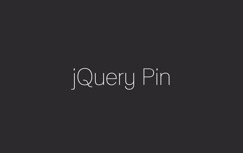jQuery Pin