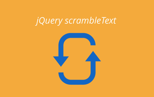 jQuery scrambleText