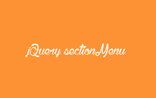 jQuery sectionMenu